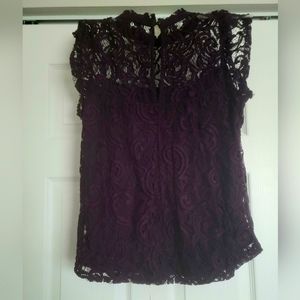 Plum Purple Lace Top